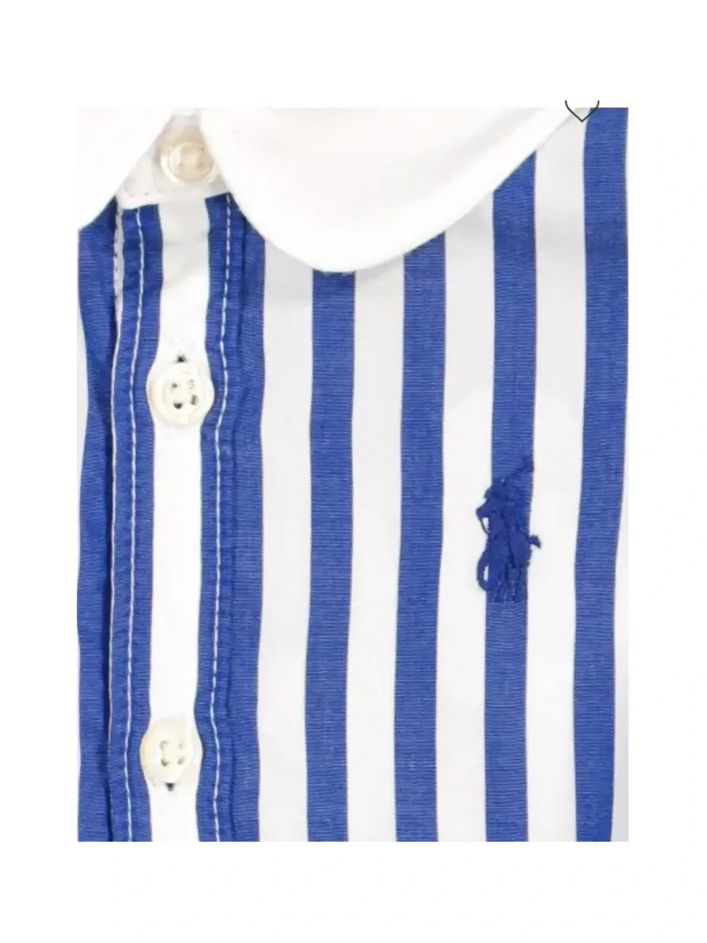 Ralph Lauren Blue & White Striped Shirt Dress with Yellow Accent Belt
